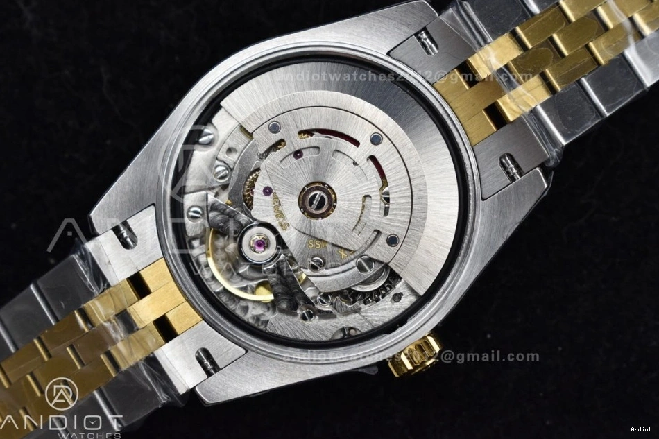 Markers Bracelet DateJust YG 31 316L Steel on GSF Stick 278273 President Ladies Black Dial 0120